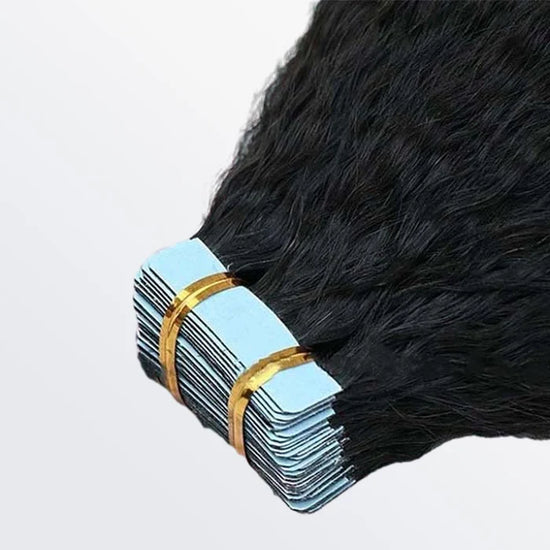 Tedhair Afro-Textured Kinky Straight Tape in Remy Hair Extensions