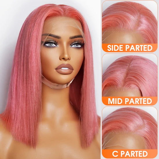 Tedhair 150% Density 13X4 Pre-Plucked Lace Frontal Bob Wig Straight