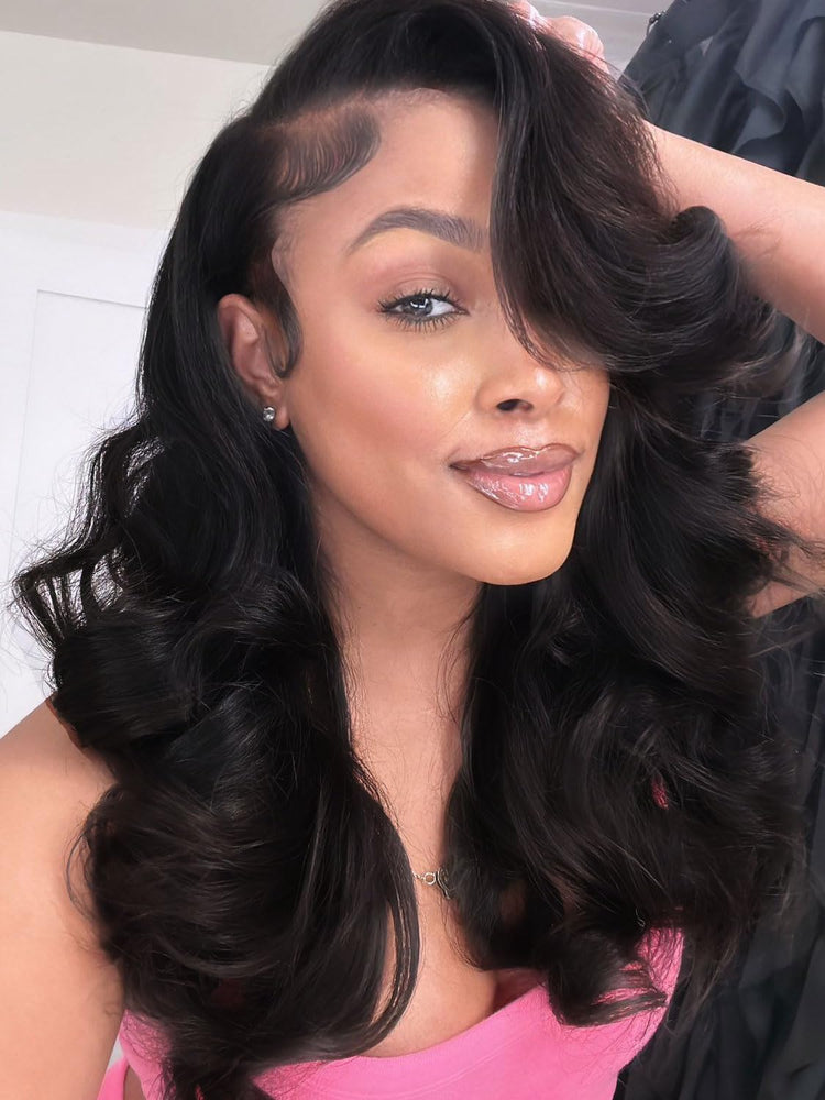 250 Density Human Hair Wig 13X4 HD Lace Front Wigs Pre Plucked Glueless Wig Human Hair Body Wave Wigs Human Hair for Black Women Frontal Wigs Human Hair Wigs Bleached Knots 18 Inch