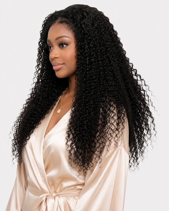 Premium HD Afro Kinky Curly Wig - 250 Density 100% Human Hair Lace Front for Stunning Deep Waves