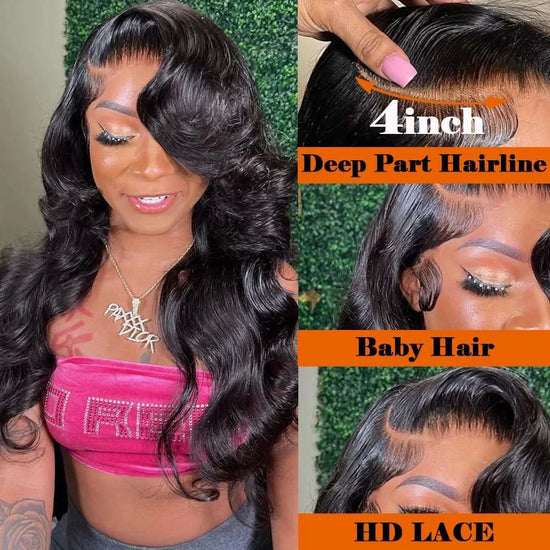 Bodywave 13x4 13x6 Transparent Lace Front Wig