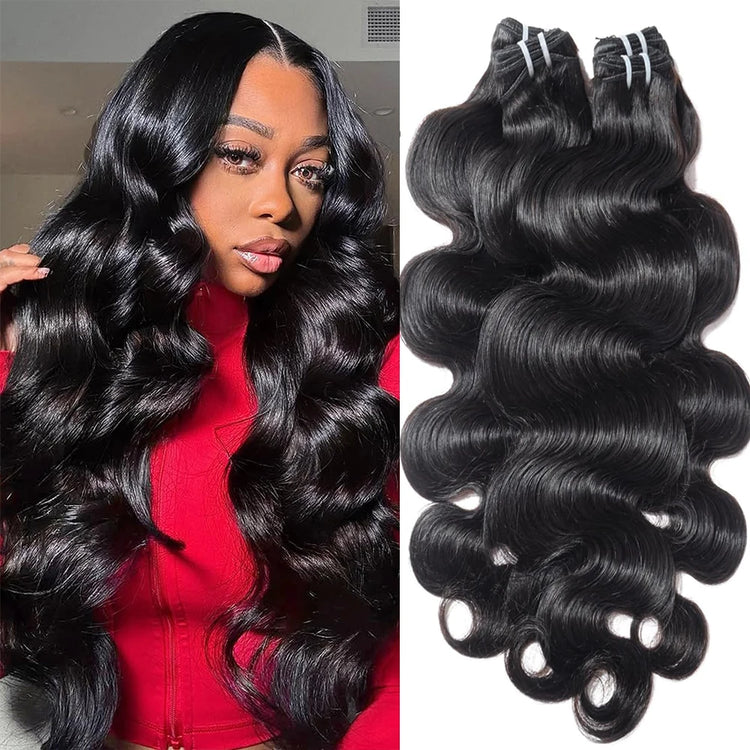 16A Raw Cambodian Human Hair Bundles Body Wave 100% Virgin Human Hair Extensions Women 30 34Inch Wavy Double Drawn 1/2/3 Bundles