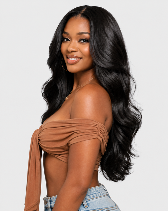V Part Wigs Human Hair Body Wave Brazilian Human Hair Wigs for Black Women No Sew in NO Glue 250% Density Beginner Friendly 40In