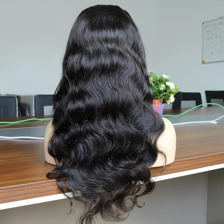 250 Density Human Hair Wig 13X4 HD Lace Front Wigs Pre Plucked Glueless Wig Human Hair Body Wave Wigs Human Hair for Black Women Frontal Wigs Human Hair Wigs Bleached Knots 18 Inch