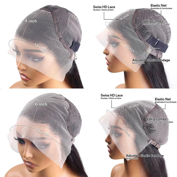 Deep Wave Frontal Wig Hd Lace Wigs on Clearance Sale 13X4 13X6 Water Wave Curly Human Hair Wig 30 Inch Lace Front Wig Human Hair