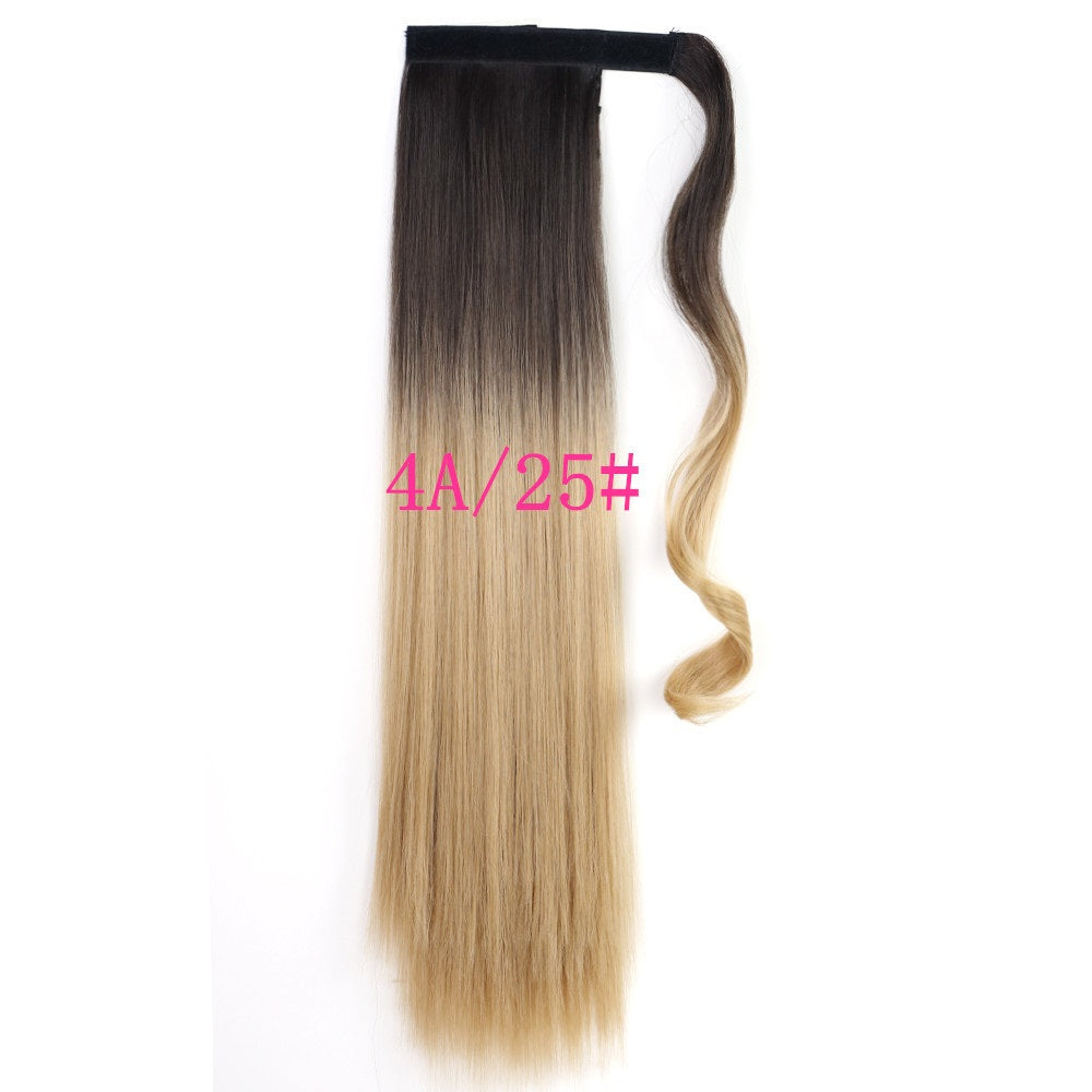 Long Straight Wrap-Around Clip-In Synthetic Ponytail Extension