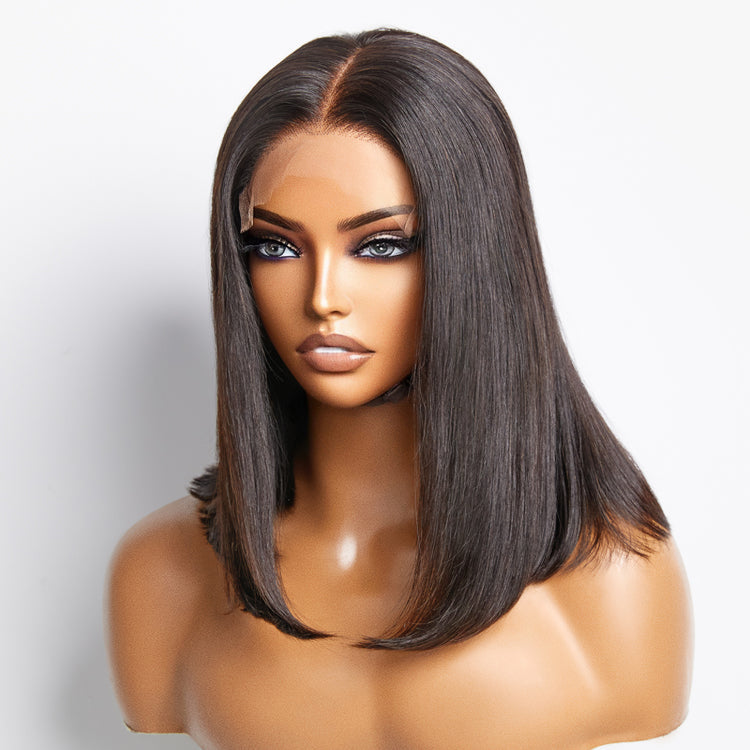Tedhair 150% Density 5X5 Glueless Lace Closure Bob Wig Straight
