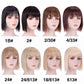 Synthetic Clip-In Hairpiece with Bangs for Thinning or White Hair