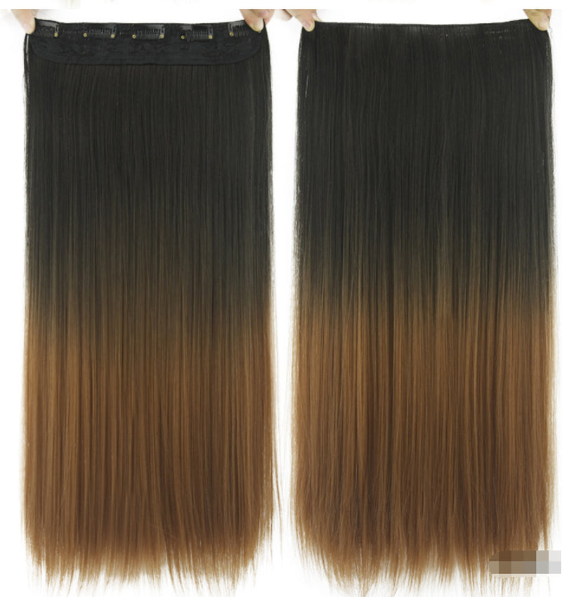 Dyed T-Color Straight Hair Clip Extensions