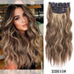 Long Wavy Synthetic Clip-In Hair Extensions 4Pcs Set