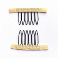 50Pcs Wig Combs to Secure Wig 4-7Teeth Wig Comb Wig Clips with Cloth for Making Wig Caps Steel Material Clips Combs