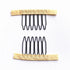 50Pcs Wig Combs to Secure Wig 4-7Teeth Wig Comb Wig Clips with Cloth for Making Wig Caps Steel Material Clips Combs