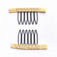 50Pcs Wig Combs to Secure Wig 4-7Teeth Wig Comb Wig Clips with Cloth for Making Wig Caps Steel Material Clips Combs