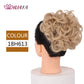 HUAYA Curly Chignon Messy Bun Updo Clip in Hair Piece Extensions Wiht Hairpins Elastic Band Synthetic Hair Bun Black Blonde