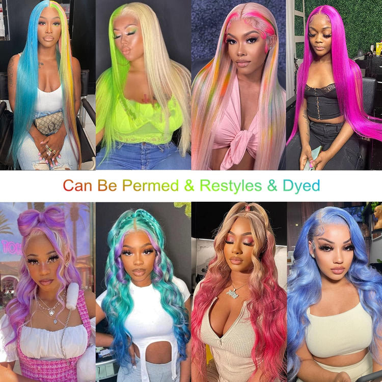 613 Lace Front Wig Human Hair 13X4 HD Transparent Lace Front Wigs Human Hair 180% Density Blonde Glueless Wigs Human Hair 613 HD Straight Lace Frontal Wigs Human Hair Pre Plucked (34 INCH)