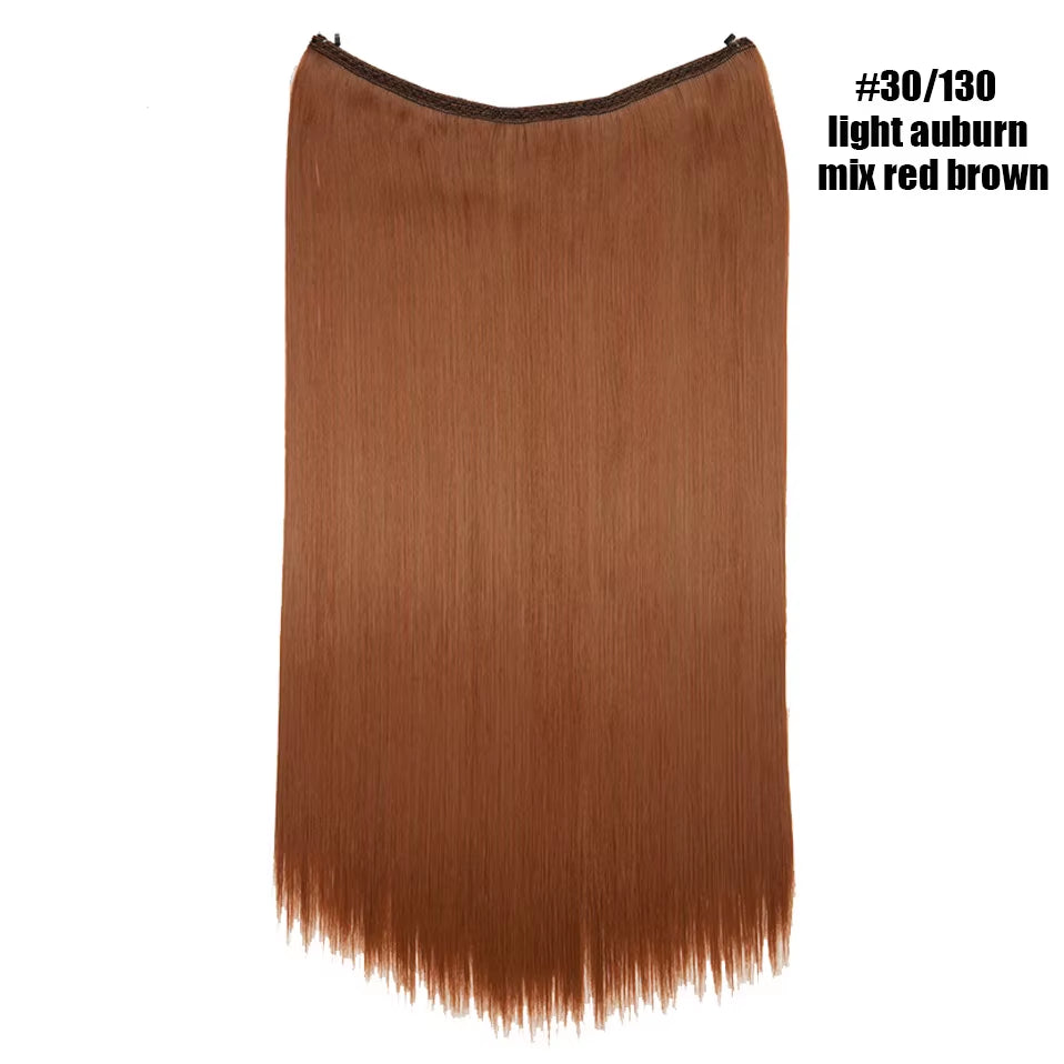 Synthetic Invisible Wire Hair Extensions Secret Fish Line Hairpiece
