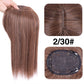 Synthetic Clip-In Hairpiece with Bangs for Thinning or White Hair