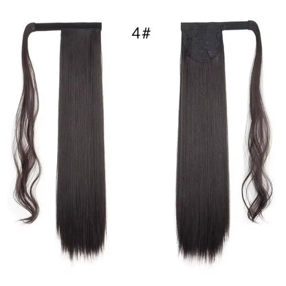 23-Inch Long Straight Wrap-Around Synthetic Ponytail Extension