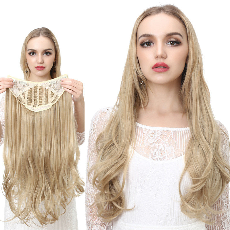Wavy U-Part Clip-In Synthetic Wig Hairpiece
