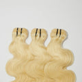 Tedhair 12A Premium Raw Indian Hair #613 Lightest Blonde Body Wave 12-30''