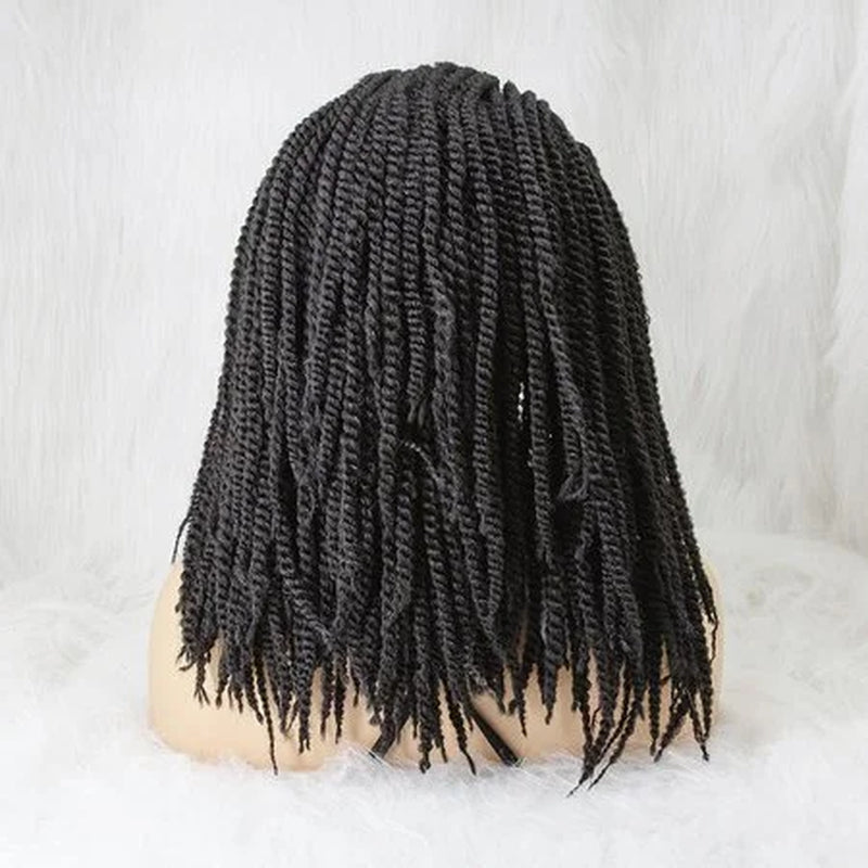 Tedhair 12 Inches 13X2 Reggae Twisted Medium Braids Lace Front Wig Pre-Plucked