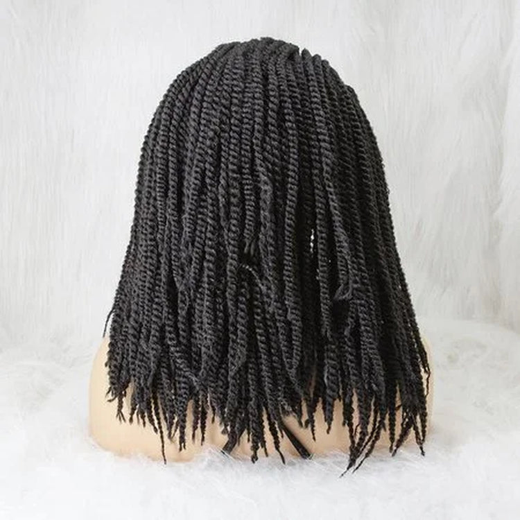Tedhair 12 Inches 13X2 Reggae Twisted Medium Braids Lace Front Wig Pre-Plucked