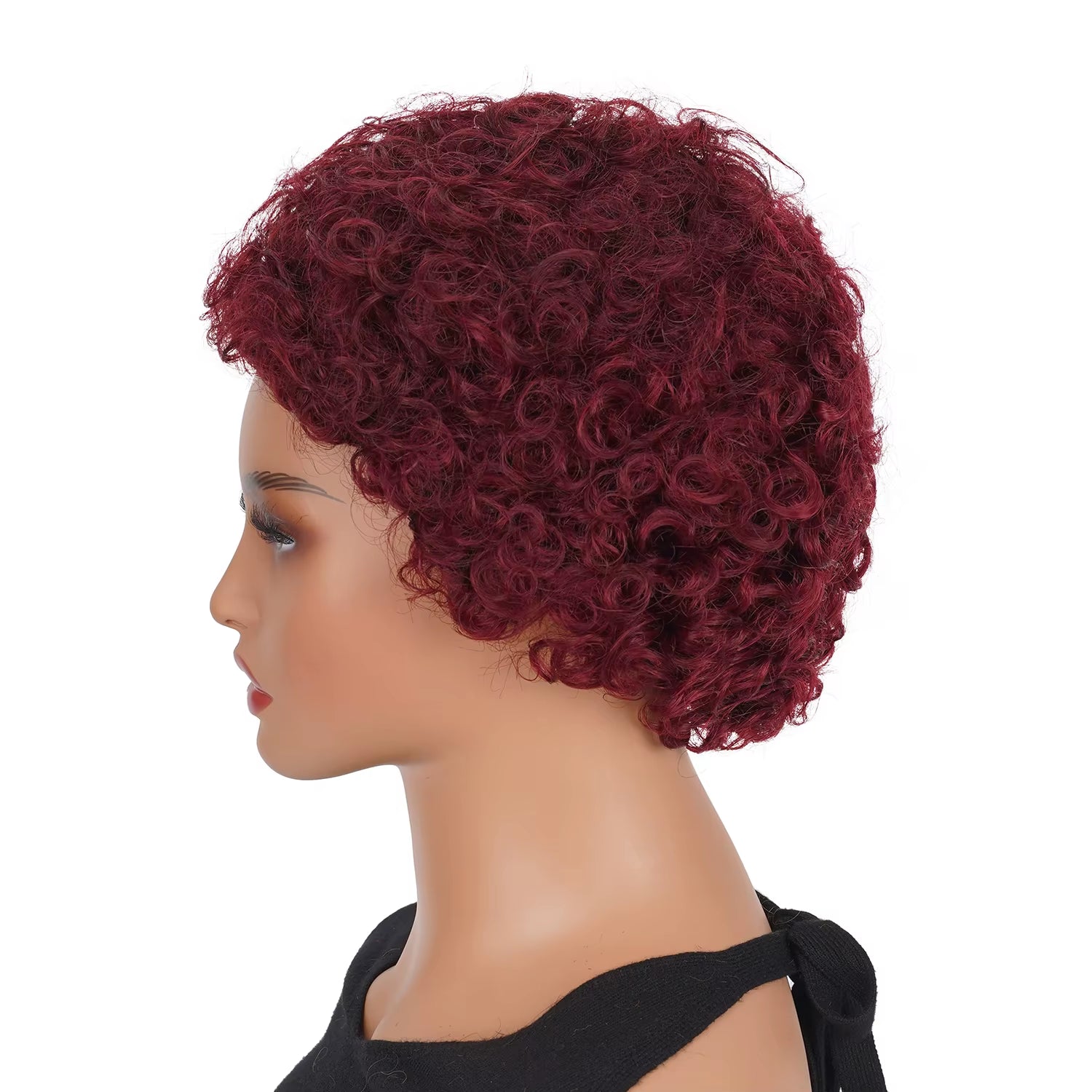 Short Pixie Cut Curly Brazilian Human Hair Wig