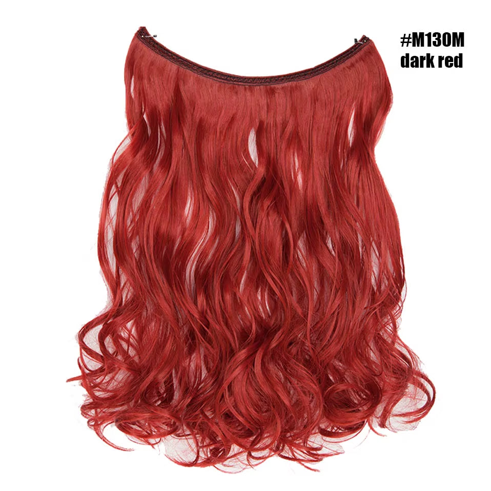 Synthetic Invisible Wire Hair Extensions Secret Fish Line Hairpiece
