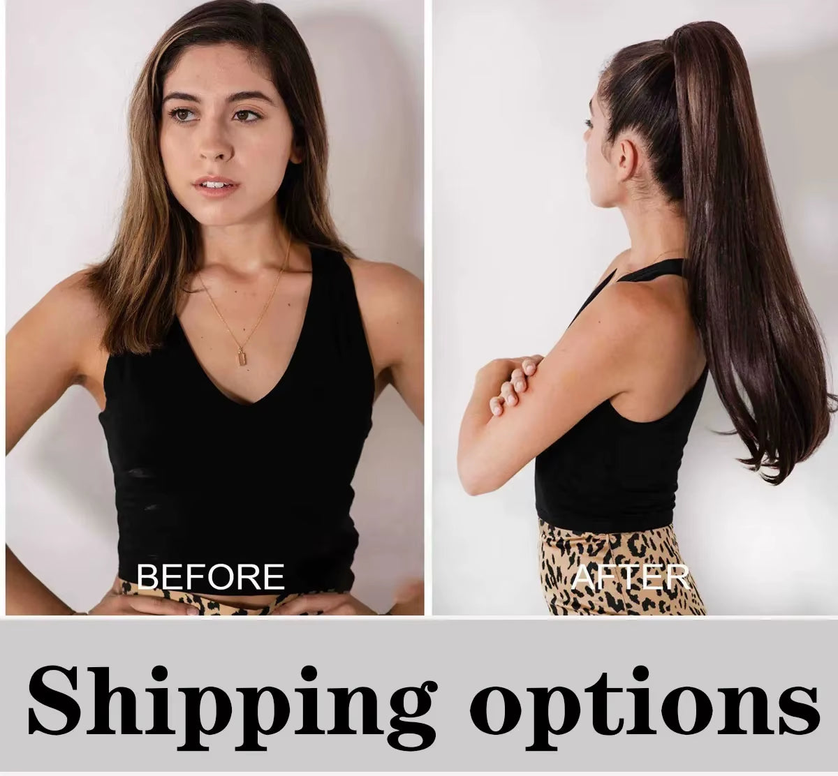 23-Inch Long Straight Wrap-Around Synthetic Ponytail Extension
