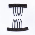 50Pcs Wig Combs to Secure Wig 4-7Teeth Wig Comb Wig Clips with Cloth for Making Wig Caps Steel Material Clips Combs