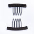 50Pcs Wig Combs to Secure Wig 4-7Teeth Wig Comb Wig Clips with Cloth for Making Wig Caps Steel Material Clips Combs
