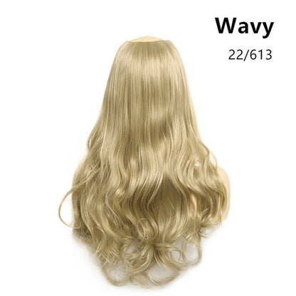 Wavy U-Part Clip-In Synthetic Wig Hairpiece