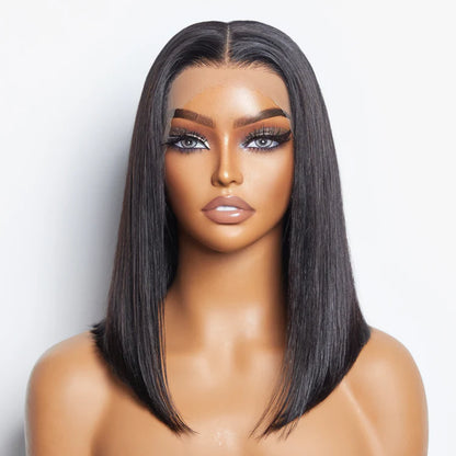 Tedhair 150% Density 13X4 Pre-Plucked Lace Frontal Bob Wig Straight