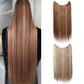 Long Straight Synthetic Hair Extension Invisible Fishing Line