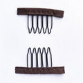 50Pcs Wig Combs to Secure Wig 4-7Teeth Wig Comb Wig Clips with Cloth for Making Wig Caps Steel Material Clips Combs