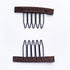 50Pcs Wig Combs to Secure Wig 4-7Teeth Wig Comb Wig Clips with Cloth for Making Wig Caps Steel Material Clips Combs