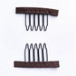 50Pcs Wig Combs to Secure Wig 4-7Teeth Wig Comb Wig Clips with Cloth for Making Wig Caps Steel Material Clips Combs