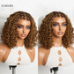 Tedhair 150% Density 5X5 Closure Lace with Boho Braids Pre-Cut Glueless Lace Wig Ombre Brown Highlight Curly
