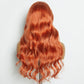 Tedhair 150% Density 13X4 Pre-Plucked Free Part Lace Frontal Wig Body Wave 24 Inches Ginger