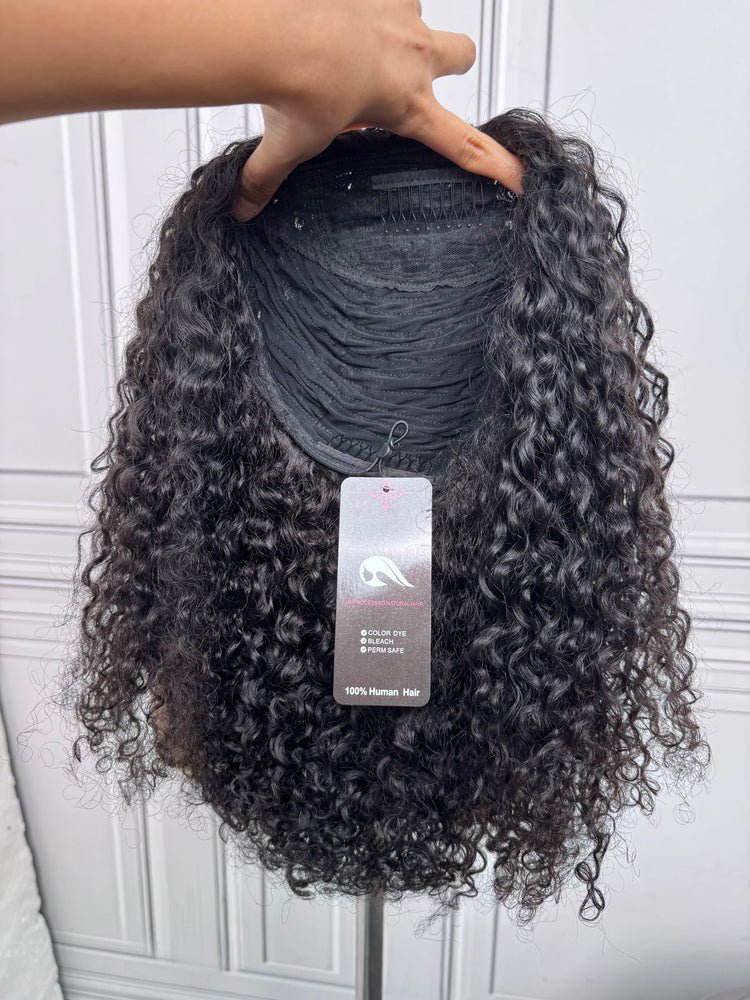 Tedhair Wear and Go 180% Density Half Wig Messy Curly