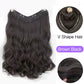 22-Inch V-Shaped Water Wave Synthetic Clip-In Hair Extension