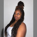 Tedhair 26 Inches 4X4 Deep Curls Ends Boho Goddess Locs Lace Closure Wigs 200% Density-100% Handmade