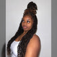 Tedhair 26 Inches 4X4 Deep Curls Ends Boho Goddess Locs Lace Closure Wigs 200% Density-100% Handmade