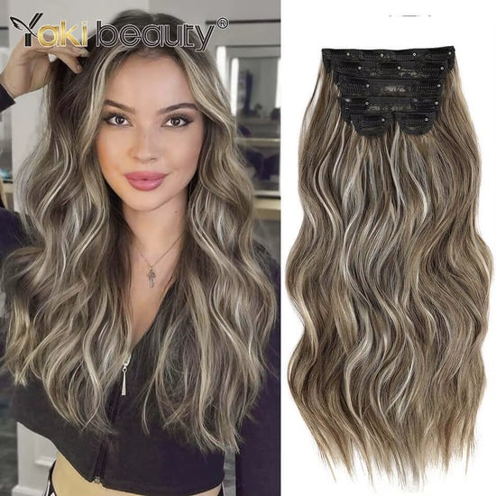 26-Inch Synthetic Jerry Curly Clip-In Hair Extensions 140G