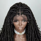 Tedhair 26 Inches 4X4 Faux Goddess Locs with Curls Braids Lace Closure Wigs 200% Density-100% Handmade