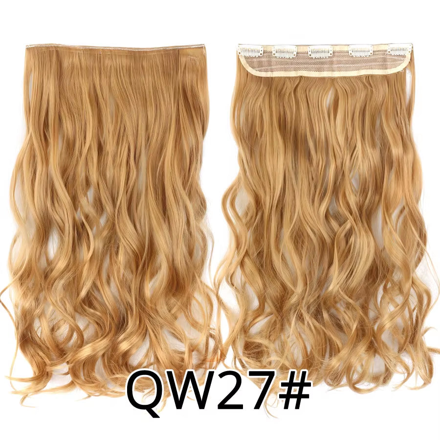 Favourite Long Wavy Synthetic Clip-In Hair Extensions 5 Clips