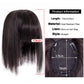 Synthetic Clip-In Hairpiece with Bangs for Thinning or White Hair