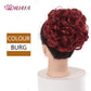 HUAYA Curly Chignon Messy Bun Updo Clip in Hair Piece Extensions Wiht Hairpins Elastic Band Synthetic Hair Bun Black Blonde