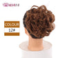 HUAYA Curly Chignon Messy Bun Updo Clip in Hair Piece Extensions Wiht Hairpins Elastic Band Synthetic Hair Bun Black Blonde