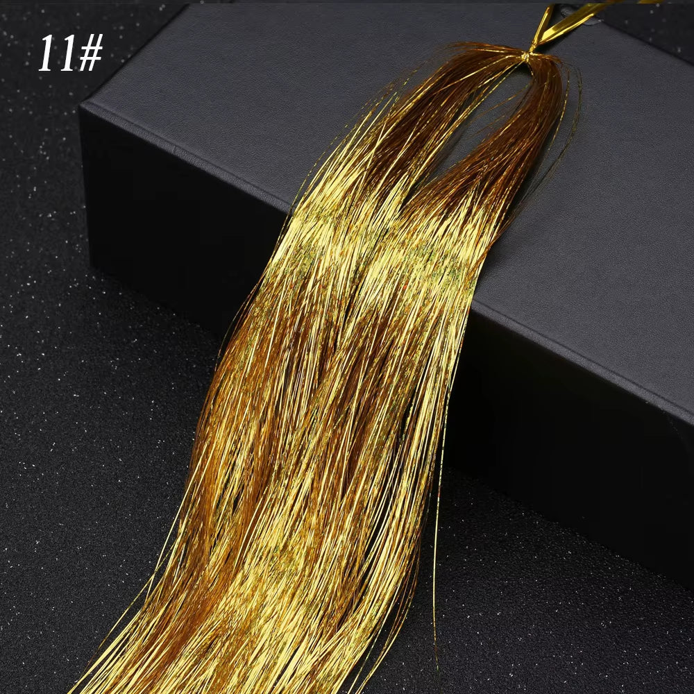 Sparkle Synthetic Hair Tinsel Extensions Bling Glitter Strands